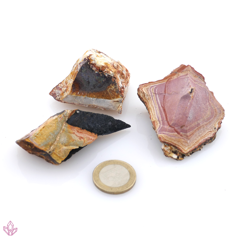 Regenbogen-Jaspis Konvolut 3 Stück