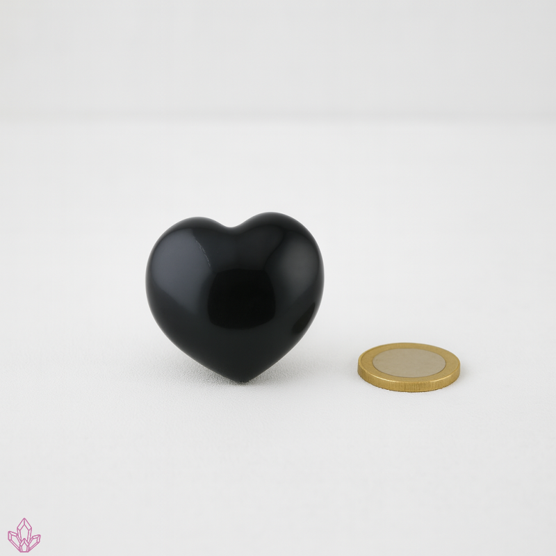 Obsidian Handschmeichler Herz - poliert (14 g)