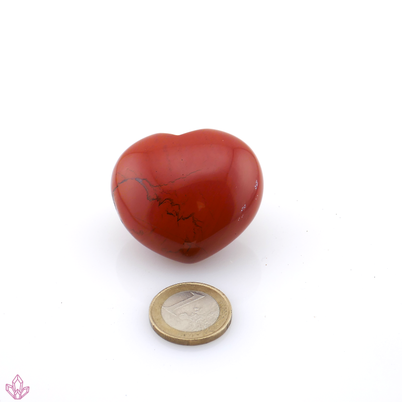 Roter Jaspis Handschmeichler Herz - poliert (64 g)