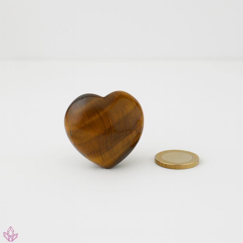 Tigerauge Handschmeichler Herz - poliert (44 g)