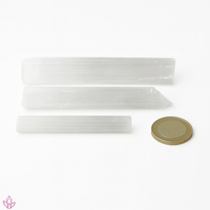 Selenit Rohsteine Stäbe 95 g Konvolut