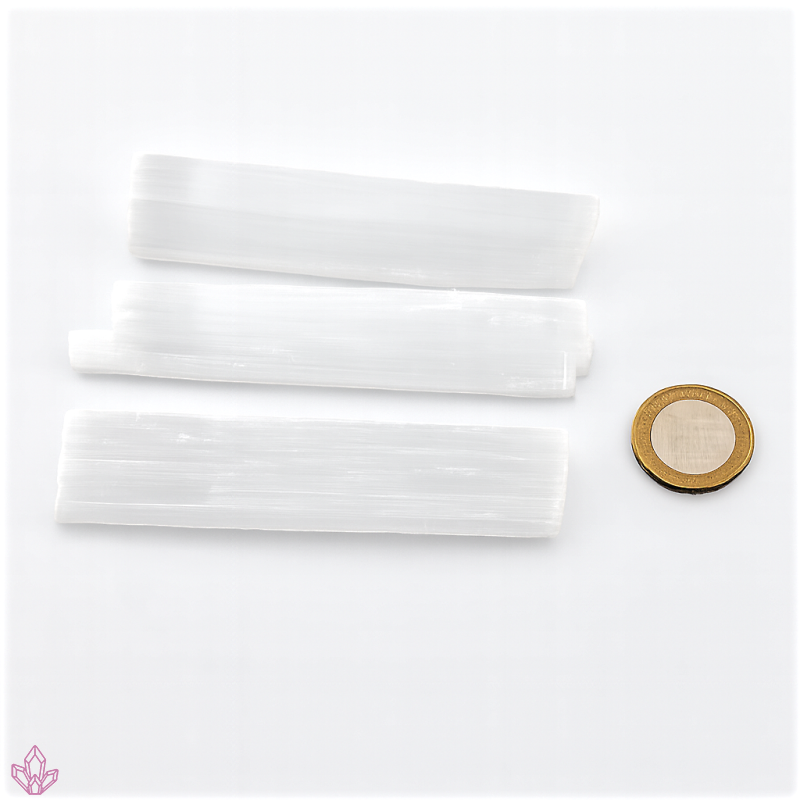 Selenit Rohsteine Stäbe 135 g Konvolut