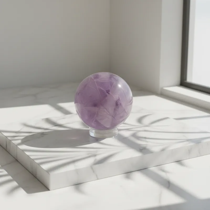 Amethyst Kugel – Ø ca. 35 mm (Helles Lavendelviolett) #477