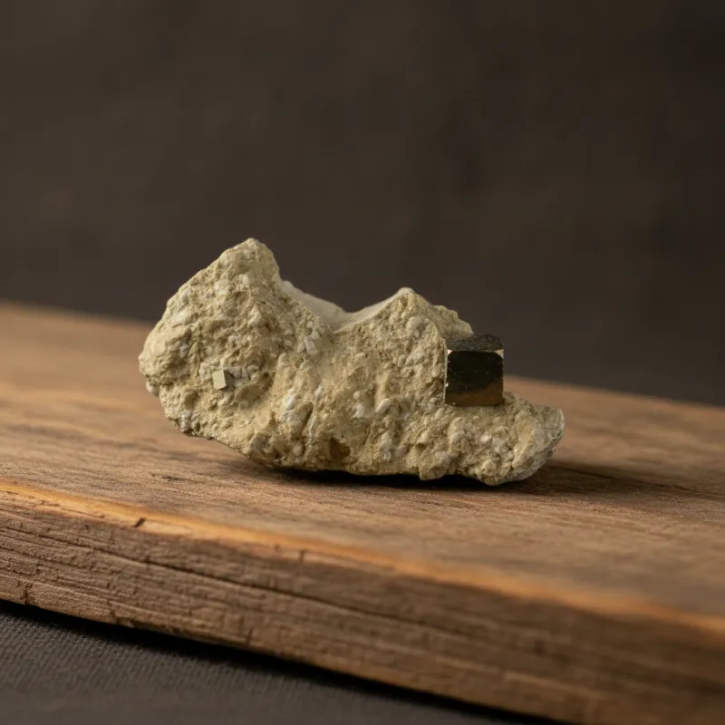 Pyrit Würfel auf Matrix – ca. 50x20 mm #428