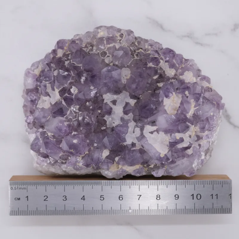 Amethyst-Stufe mit Calcit aus Brasilien, violett, 535 g #331