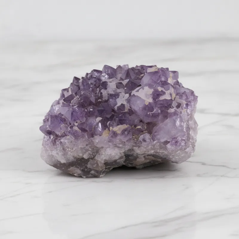 Amethyst-Stufe mit Calcit aus Brasilien, violett, 535 g #331