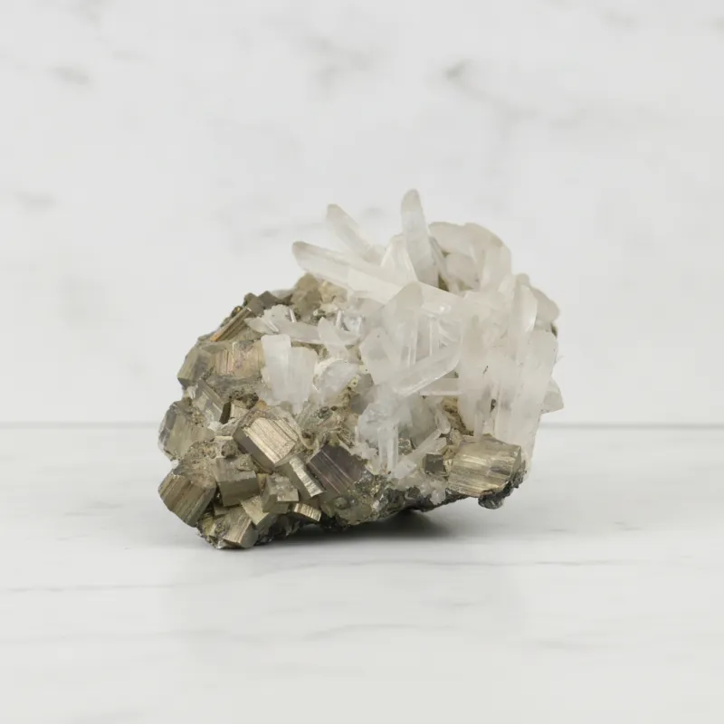 Bergkristall mit Pyrit Stufe – ca. 70x55 mm #544