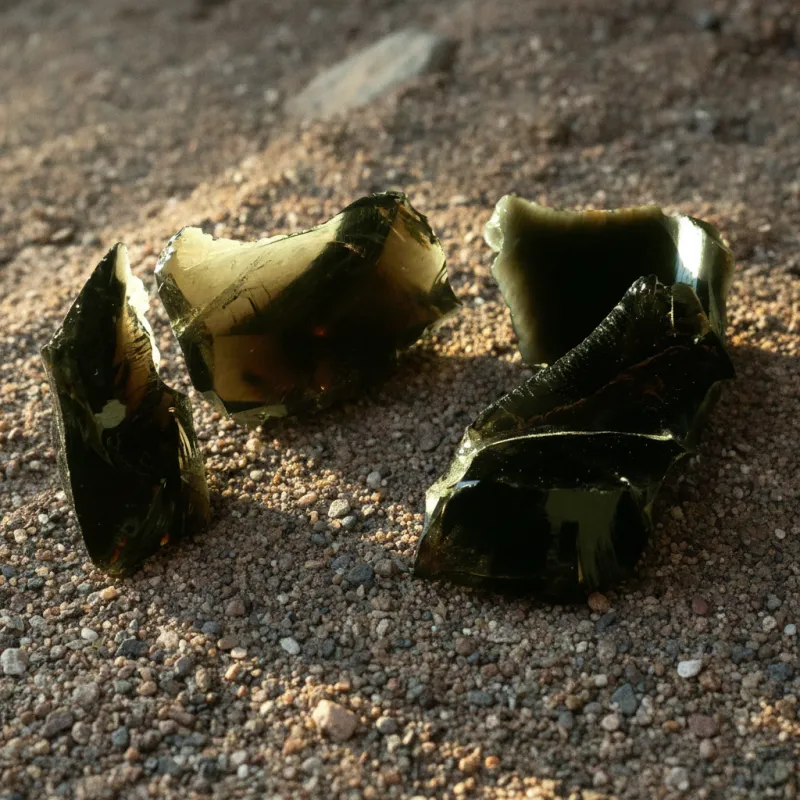 Rauchobsidian 1 Set (4 Stück) ca. 100 g #556
