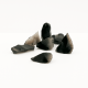 Obsidian schwarz, transparent kleine Stücke Konvolut 100 g