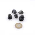 Obsidian Rohstein Konvolut (5 Stücke), Apachen-Tränen, 25 g