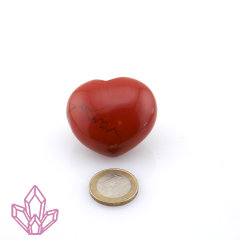 Roter Jaspis Handschmeichler Herz - poliert (64 g)