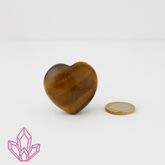 Tigerauge Handschmeichler Herz - poliert (44 g)