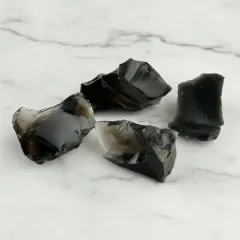 Rauchobsidian 1 Set (4 Stück) ca. 100 g #556